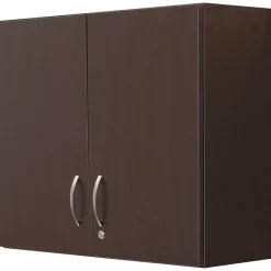 Safco Storage Cabinets<® Modular Break Room Breakroom Wall Cabinet, Asian Night/Black, 30"H x 36"W x 14"D