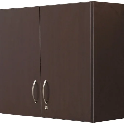 Safco Storage Cabinets<® Modular Break Room Breakroom Wall Cabinet, Asian Night/Black, 30"H x 36"W x 14"D
