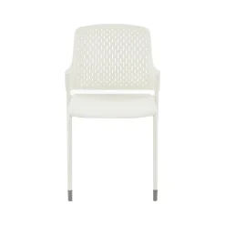 Safco Folding & Stacking<Next High-Impact Polypropylene Office Chair, White, 4/Carton (4287WH)