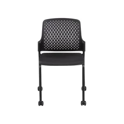 Safco Folding & Stacking<Next Polypropylene Office Chair, Black, 4/Carton (4314BL)