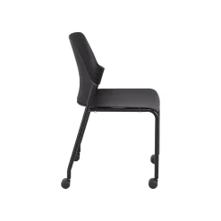 Safco Folding & Stacking<Next Polypropylene Office Chair, Black, 4/Carton (4314BL)
