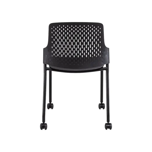 Safco Folding & Stacking<Next Polypropylene Office Chair, Black, 4/Carton (4314BL)