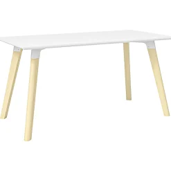 Safco Office Desks<Resi 60" Table Desk, Maple/White (RESDES3060)