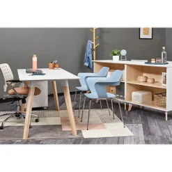 Safco Office Desks<Resi 60" Table Desk, Maple/White (RESDES3060)
