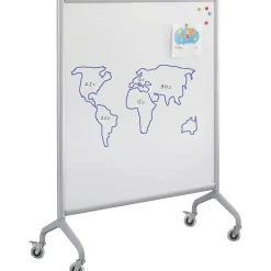 Safco Dry Erase<® Rumba™ Whiteboard Collaboration Screen, 42" x 16" x 54", White/Gray (2015WBS)