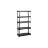 Safco Shelving<4-Shelf Powder-Coated Steel Stand Alone Shelving, 36", Black (5247BL)