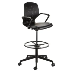 Safco Office Chairs<® Shell™ Vinyl Upholstered Extended-Height Chair, Black (7014BL)