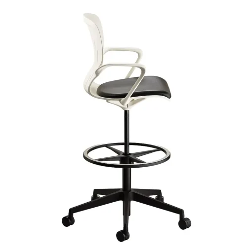 Safco Office Chairs<® Shell™ Vinyl Upholstered Extended-Height Chair, White (7014WH)