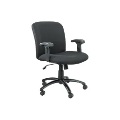 Safco Office Chairs<Uber Fabric Computer and Desk Chair, Black (3491BL)