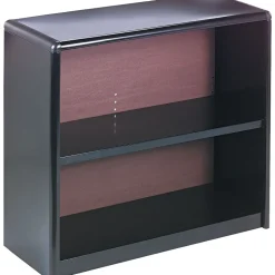 Safco Bookcases<ValueMate Economy 28"H 2-Shelf Steel Bookcase, Black (7170BL)