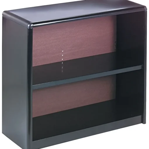 Safco Bookcases<ValueMate Economy 28"H 2-Shelf Steel Bookcase, Black (7170BL)