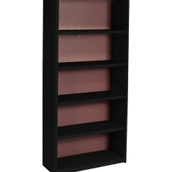 Safco Bookcases<ValueMate Economy 5-Shelf 42.2"H Steel Bookcase, Black (7173BL)