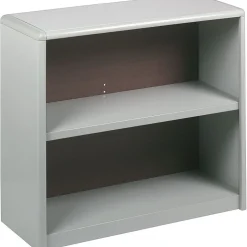 Safco Bookcases<ValueMate Economy 2-Shelf 28"H Steel Bookcase, Gray (7170GR)