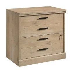 Sauder File Cabinets<Aspen Post 2-Drawer Lateral File Cabinet, Letter/Legal Size, Lockable, 30"H x 31"W x 19"D, Prime Oak (427013)