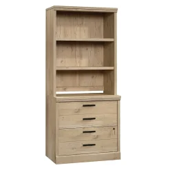 Sauder File Cabinets<Aspen Post 2-Drawer Lateral File Cabinet, Letter/Legal Size, Lockable, 30"H x 31"W x 19"D, Prime Oak (427013)