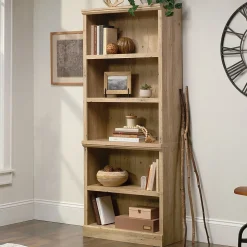 Sauder Bookcases<Aspen Post 71"H 5-Shelf Bookcase, Prime Oak (433963)