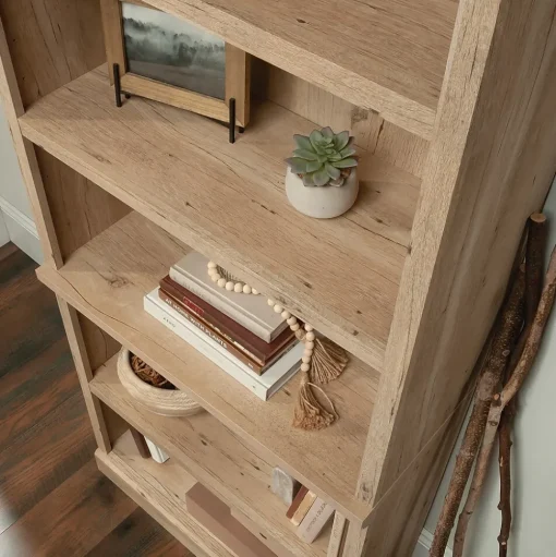 Sauder Bookcases<Aspen Post 71"H 5-Shelf Bookcase, Prime Oak (433963)