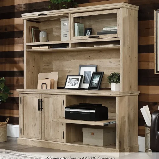 Sauder Storage Cabinets<Aspen Post 30"H Storage Credenza with 2 Shelves, Prime Oak (427018)