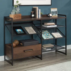 Sauder Bookcases<Briarbrook 36"H Bookcase, Barrel Oak (430266)