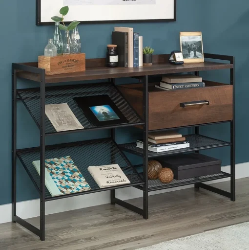 Sauder Bookcases<Briarbrook 36"H Bookcase, Barrel Oak (430266)