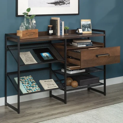 Sauder Bookcases<Briarbrook 36"H Bookcase, Barrel Oak (430266)