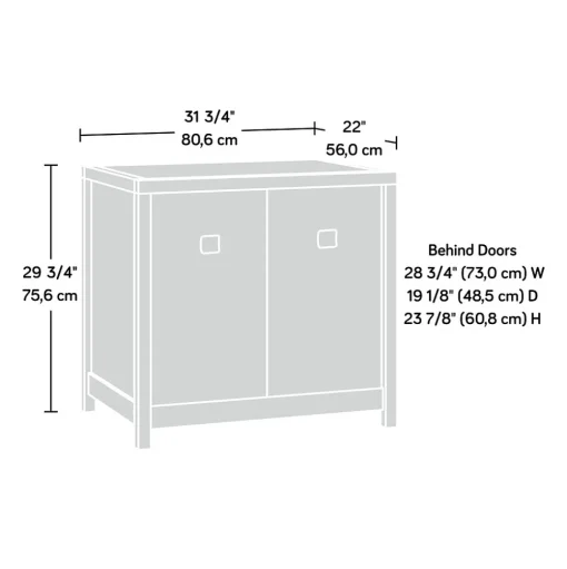 Sauder Storage Cabinets<Cannery Bridge 30" Storage Cabinet with 2 Shelves, Sindoori Mango (429515)