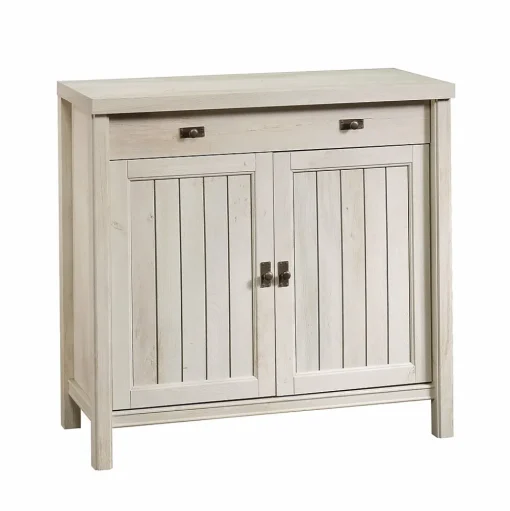 Sauder Storage Cabinets<Costa 30"H Storage Cabinet with 2 Shelves, Chalked Chestnut (419960)