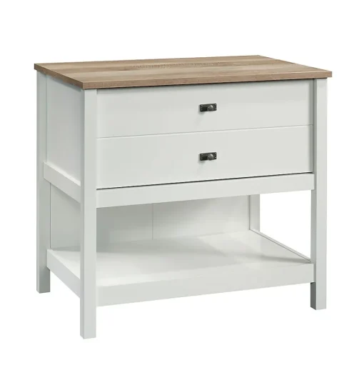 Sauder File Cabinets<Cottage Road Lateral File Cabinet, Letter/Legal Size, 30"H x 32"W x 22"D, Soft White (427307)