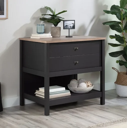 Sauder File Cabinets<Cottage Road Lateral File Cabinet, Letter/Legal Size, 30"H x 32"W x 22"D, Raven Oak (431263)