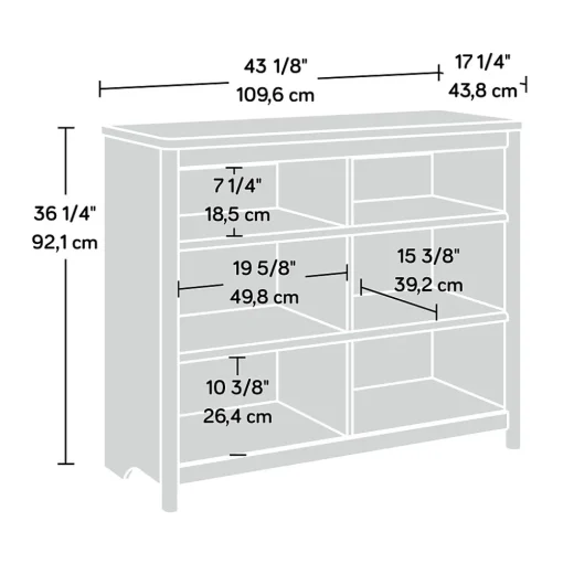 Sauder Bookcases<Dover Edge 36"H Bookcase, Timber Oak (433523)