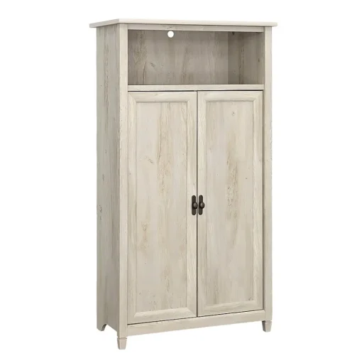 Sauder Storage Cabinets<Edge Water 60"H Storage Cabinet with 5 Shelves, Chalked Chestnut (434766)