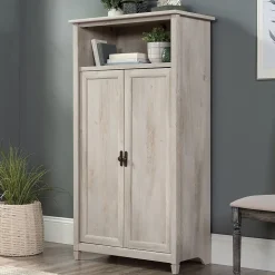 Sauder Storage Cabinets<Edge Water 60"H Storage Cabinet with 5 Shelves, Chalked Chestnut (434766)