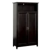 Sauder Storage Cabinets<Edge Water 60"H Storage Cabinet with 5 Shelves, Estate Black (434815)