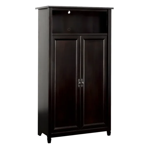 Sauder Storage Cabinets<Edge Water 60"H Storage Cabinet with 5 Shelves, Estate Black (434815)