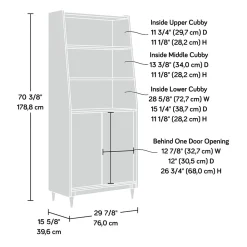 Sauder Bookcases<Harvey Park 70"H 5-Shelf Bookcase, Grand Walnut (420282)