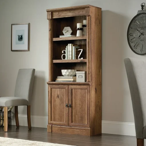 Sauder Bookcases<Palladia 72"H 5-Shelf Bookcase, Vintage Oak (420609)