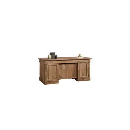 Sauder Office Desks<Palladia 65"W Executive Desk, Vintage Oak (420604)