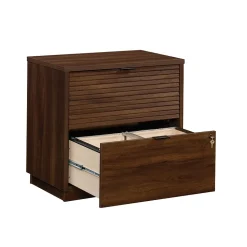 Sauder File Cabinets<Palo Alto Commercial 2-Drawer Lateral File Cabinet, Letter/Legal Size, Lockable, 31"W x 19"D, Spiced Mahogany (427822)