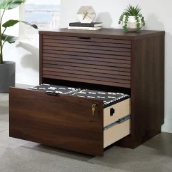 Sauder File Cabinets<Palo Alto Commercial 2-Drawer Lateral File Cabinet, Letter/Legal Size, Lockable, 31"W x 19"D, Spiced Mahogany (427822)