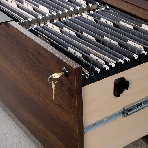Sauder File Cabinets<Palo Alto Commercial 2-Drawer Lateral File Cabinet, Letter/Legal Size, Lockable, 31"W x 19"D, Spiced Mahogany (427822)