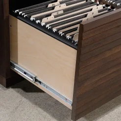 Sauder File Cabinets<Palo Alto File Cabinet, Letter/Legal Size, 29"H x 46"W x 19"D, Spiced Mahogany (427825)