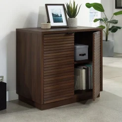 Sauder Storage Cabinets<Palo Alto 29"H Storage Cabinet, Spiced Mahogany (427823)