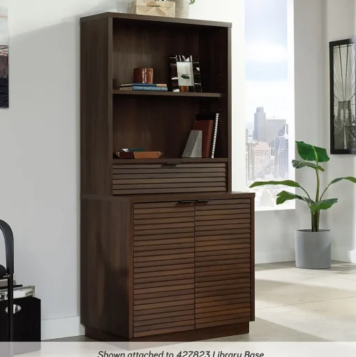 Sauder Storage Cabinets<Palo Alto 29"H Storage Cabinet, Spiced Mahogany (427823)