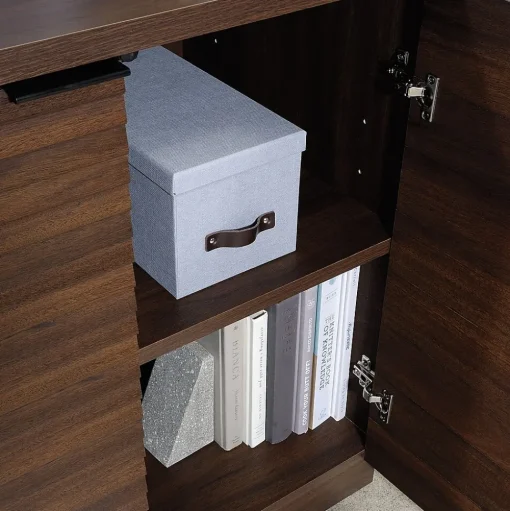 Sauder Storage Cabinets<Palo Alto 29"H Storage Cabinet, Spiced Mahogany (427823)