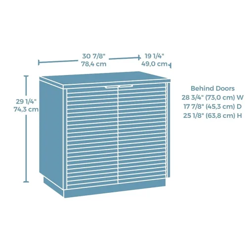 Sauder Storage Cabinets<Palo Alto 29"H Storage Cabinet, Spiced Mahogany (427823)