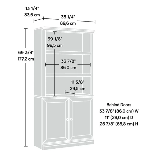 Sauder Bookcases<Select 70"H 5-Shelf Bookcase, Mystic Oak (426418)