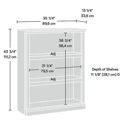Sauder Bookcases<Select 44"H 3-Shelf Bookcase, Oiled Oak (410372)