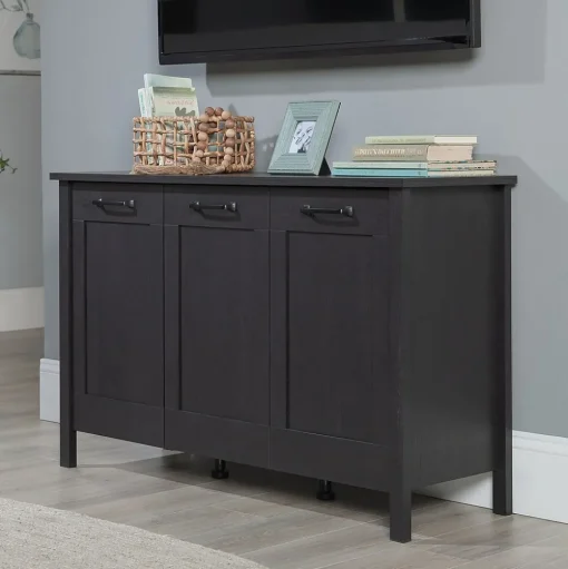 Sauder Storage Cabinets<Select 30"H Storage Cabinet with 4 Shelves, Raven Oak (433978)