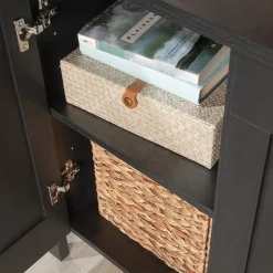Sauder Storage Cabinets<Select 30"H Storage Cabinet with 4 Shelves, Raven Oak (433978)