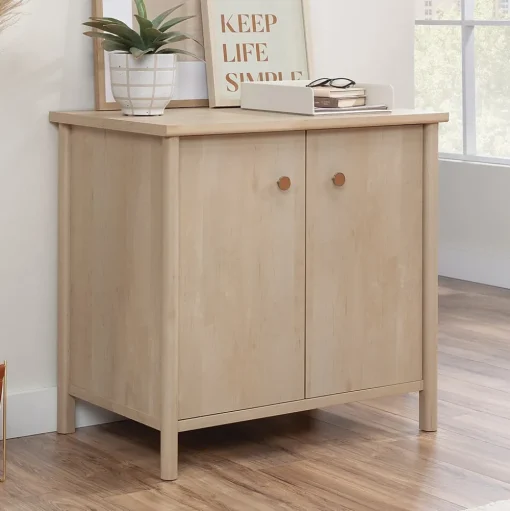 Sauder Storage Cabinets<Whitaker Point 30"H Storage Cabinet with 2 Shelves, Natural Maple (429373)